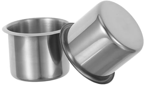 EPIGEIST Portavasos Plegables de Acero Inoxidable 2 Piezas para Coche y Autocaravana Organizador Portátil para Vasos Grandes Compatible Reposabrazos Mesas y Sofás Adecuado para Viajes