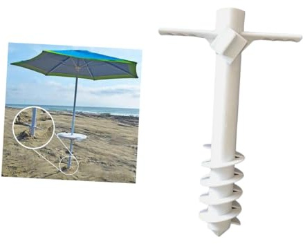 DECHOUS Ancre Parasol de Plage Vis Spirale Accessoire et Facile à Utiliser pour Parasol de Jardin et Plage Support Stable pour Vent Fort et Voyage Extérieur