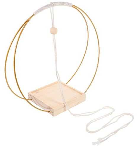 iplusmile Support Suspendu Élégant et Facile à Installer pour Pots de Fleurs en Bois et Fer Crochets pour Balcons et Jardins