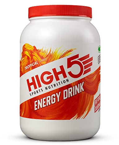 HIGH5 Energy Drink - Electrolytes Sport Energy Drink Powder - Isotonic Drink with 2:1 Fructose - Hydration for Running, Cycling, Endurance Fuel - Natural Flavours, Vegan (Tropical, 2.2kg, 46 Servings)