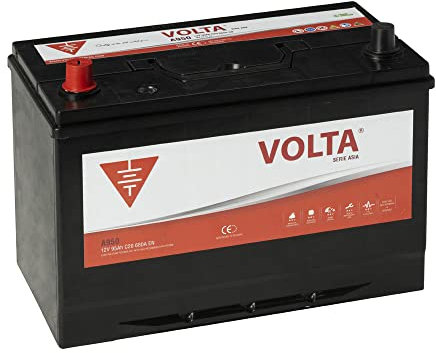 Bateria de Coche Marca Asiática 95Ah 680A - Borne +Izq - Medidas Largo 306 x Ancho 176 x Alto 225 mm con 2 años de Garantía - Fabricación Europea.