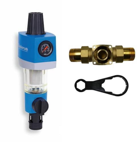 Buderus Hauswasserfilter Logafix mit Rückspülfilter und Druckminderer, 1 Zoll Anschluss, 1 Stück