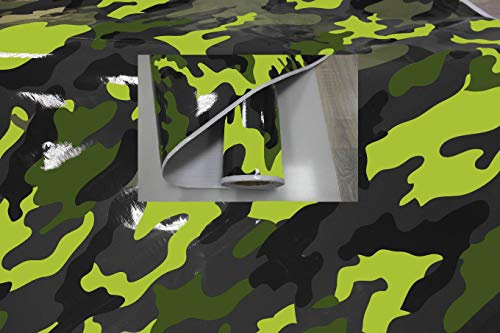 Könighaus (10,2€/m2) Jungle Camo II 100 x 152 cm blasenfrei mit Anleitung (Camouflage Autofolie)