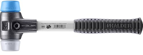 SIMPLEX-Schonhammer, TPE-soft/TPE-mid; mit verstärktem Tempergussgehäuse und Fiberglasstiel | D=40 mm | 3713.040