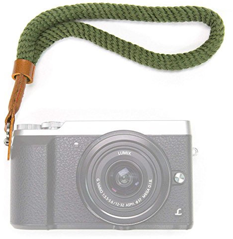 LXH Cotton Camera Wrist Strap Hand Wrist Strap Compatible with Sony A6300 A6500 RX10 IV X100F X100S X70 X-Pro2 X-E3 X30 Canon Nikon Olympus Lumix (Green)