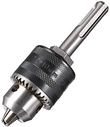 sourcing map Taladro Portabrocas, 3/8-24UNF Roscado 1,5-10mm Capacidad SDS Mango con Portabrocas Llave para Eléctrico Impacto Cable Inalámbrico Taladro