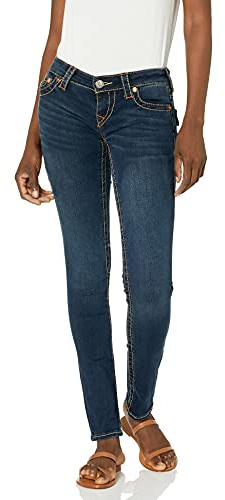 True Religion womens Stella Low Rise Skinny Fit Jeans, Indigo Upgrade, 33 US