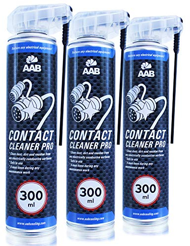 AABCOOLING Kontaktrengöring PRO 300ml - Värdepack 3 st - Kraftfull Rengöring för Elektronik, PCB-Rengörare, Kontaktrengöringsmedel