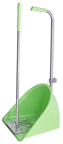 Muck Grabber Stable Mate Manure Collector Long Handle Poop Scoop & Rake Stable Paddock Dock Tidy Ideal for Horse, Pony, Donkey, Dog, Leaves for Yard, Stable, Horsebox & Garden - 80 cm (Pistachio)