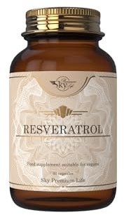 Sky Premium Life Resveratrol Supplements - 60 Trans Resveratrol Capsules | 2 Month Supply