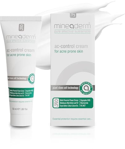 Mineaderm AC Control Cream for Oily & Acne-Prone Skin – Lightweight Face Moisturizer with Tea Tree Oil, Niacinamide & AC.NET – Oil-Balancing, Non-Drying Formula – 1.69 fl oz