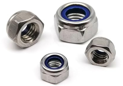 Aqxypas Linksgewinde M4 M5 M6 M8 M10 M12 M16 Edelstahl 304 A2 Rückwärtsdrehung Sechskant Nyloneinsatz selbstsichernde Mutter Nylock-Kontermutter (Size : 2pcs M14)