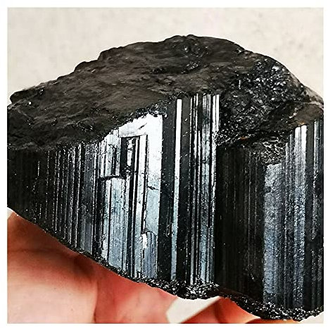 Pierre minérale de Cristal de tourmaline noire naturelle Pierre brute Spécimen de roche Pierre de Décoration de la maison Balance Décoration de pierres précieuses collecte à domicile ( Size : 800-850g