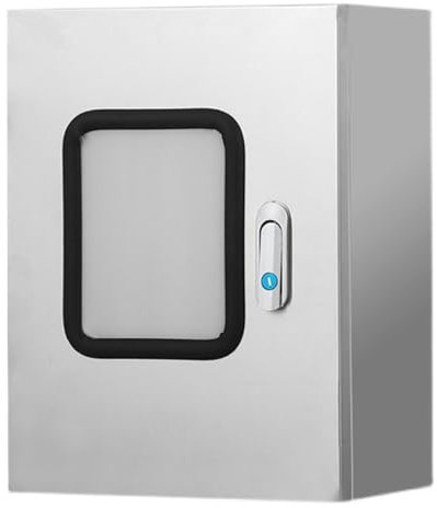 Doppeltüriger Anschlusskasten für den Außenbereich, wandmontierter elektrischer Projektkasten mit isolierender Montageplatte, Wasser- und staubdichter Anschlusskasten, Netzkabelgehäuse aus Edelstahl