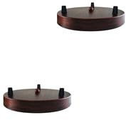 LEDSone Deckenrosette mit mehreren Steckdosen aus Messing, Mehrfach-Abhängung für Decken- oder Pendelleuchten | Industriebeleuchtung, Vintage-Dekor [Energieklasse A] (Rustikales Rot – 2er-Pack)