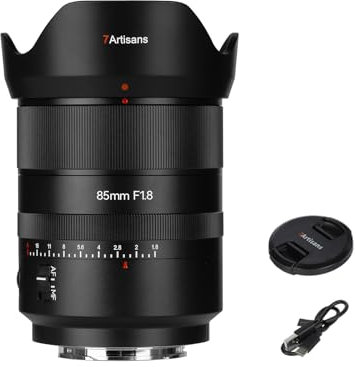 7artisans Objectif AF 85 mm F1.8 pour Sony E Mount, Full frame, Autofocus Portrait, Eyes/Face Tracking, USB