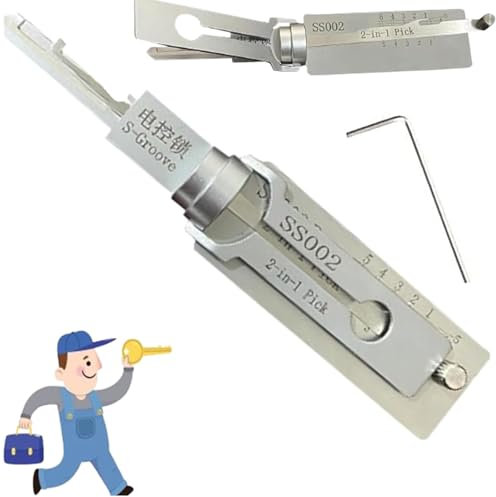 hauptschlüssel-decoder aus edelstahl,schlosshüter,hauptschlüssel für den haushalt,schlossöffnungswerkzeug,schlüsseldecoder 2 in 1,Schlossknacker Werkzeug,Master Decoder,sc1 Edelstahl Schlüssel Decoder