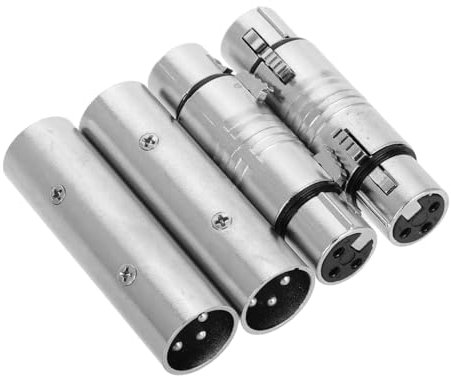 Hemobllo Xlr Converter Adapter Kit 4 Pcs Xlr Adapters Male to Male Female to Female Connectors for Audio Mixers