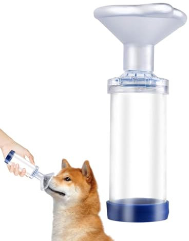 Espaciador para inhaladores de gatos, inhalador de cámara de aerosol felino para perros/gatos, inhalador manual para respirar gatos y gatitos en enfermedades respiratorias como felino, dificultad para