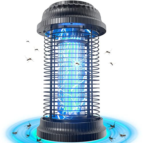 PALONE Elektrischer Insektenvernichter, IPX4 Wasserdicht 20W 4500V UV Mückenlampe Mückenfalle Mückenschutz, Fliegenfalle Elektrisch Fliegenfänger Insektenfalle für Innen und Traufe, Moskito