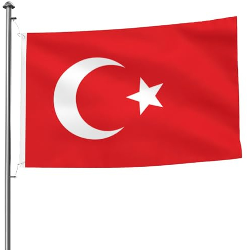 Bandiera della Turchia, 1,5 x 2,4 m, doppia faccia, resistente, per esterni e giardino, perfetta per interni ed esterni