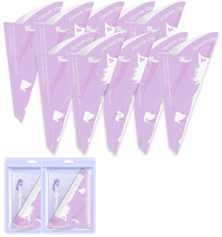 OUDQFCJ 20 Pcs Urinoir Femme Portable en Papier Épais, Pisse Debout Femme Jetable, Urinette Pratique pour Randonnée et Activités en Plein Air