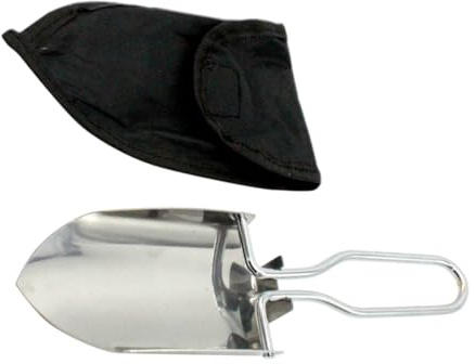 ibasenice Pala De Jardín Portátil Plegable De Acero Inoxidable para Jardín Pala con Bolsa De Almacenamiento para Exteriores