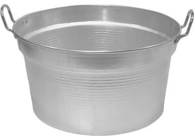 Sicignano | Caldaia Ø 40 x 22h cm in Alluminio 99,5% Capacità 15L – Manici in Alluminio, Spessore 1-2 mm – Made in Italy, Perfetta per Mense e Preparazioni di Media Quantità