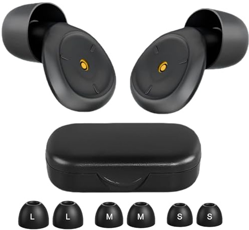 Tapones para los oídos para dormir, con cancelación de ruido, 50 dB, suaves y reutilizables, de silicona con 6 tapones para los oídos y bolsa de transporte, para dormir, conciertos, trabajar, estudiar