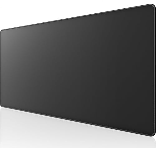 KTRIO Gaming Mouse Pad 1200x600mm Large Gaming Mouse Mat with Stitched Edges, XXXL Mouse Pad with Non-Slip Base, Extended Large Size Mouse Pads, Keyboard Desk Pad with Water Resist Surface, Black