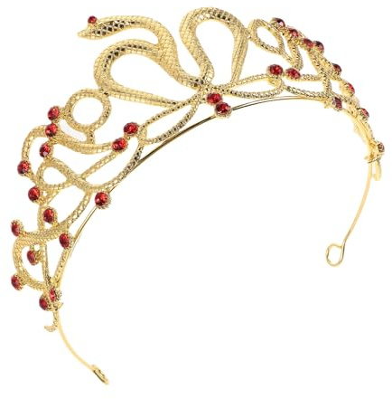 NOLITOY Medusa-schlangen-kopfschmuck für Damen Strass-stirnband für Feiertage Festivals Braut Abschlussball Dekorative Göttinnenkrone mit Edelsteinen