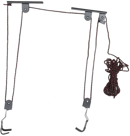CALLARON Soporte para Bicicleta de Techo y Pared, Gancho de Montaje Resistente en Color Negro, Sistema Ahorrador de Espacio para Almacenamiento Interior, Elevador para Color Aleatorio
