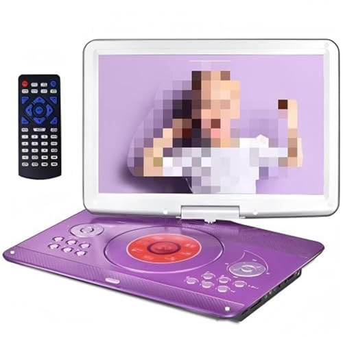 22 tums Bärbar DVD-spelare Högtalare HD 1280x800P Videospelsmaskin Old Man Ljud Musik Sång Med TV MP3 MP4 Roterbar Lila för nybörjare