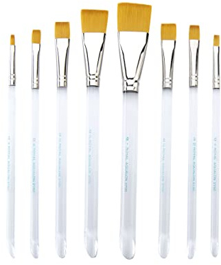 Royal & Langnickel Aqualon Flat & Shader Artist Brush Set, 8-Piece
