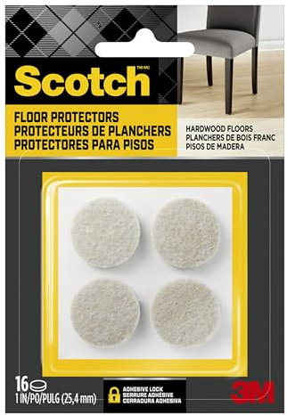 Scotch Filzpads, rund, braun, 2,5 cm Durchmesser, 16 Pads/Packung (SP821-NA)