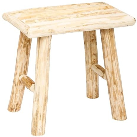 Atmosphera Créateur d'intérieur - Tabouret en Bois Woody 32cm Naturel