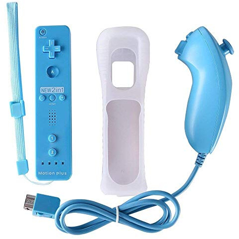 CaaWoo Controller für Wii Wii U Motion Plus Beschleunigungsspiele, Fernbedienung, schlanke Multiplayer-Hülle