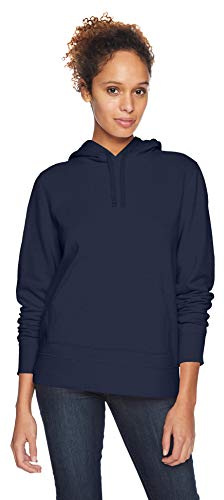 Amazon Essentials Women's Regular-Fit Midweight Fleece Pullover Hoodie with Kangaroo Pocket (Available in Plus Size), Navy, Medium