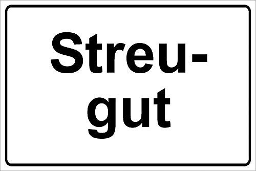 Schild: Streugut - Aluverbundtafel 700 x 500 mm nachleuchtend