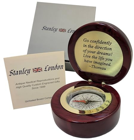 Engravable Executive Navigator Desk Compass | Personalized Leadership, Manager, or Mentor Thank You Gift | Bulk Custom Business Gifts for New Clients or Employee Appreciation (Go Confidently)