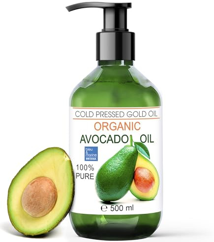 Haaröl Bio Oil Reines Avocadoöl Kaltgepresst Öl für Haare Haut Gesicht Massage Avocadoöl 500 ml Gesicht Körper Massageöl Anti-Dehnungsstreifen-Öl Bartöl Trockene Kopfhaut Öl Baby Öl