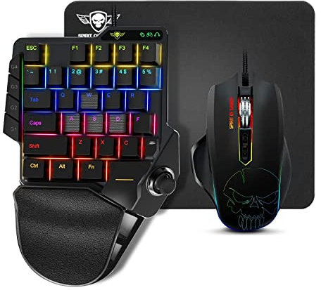 Convertisseur Xpert G900 - Pack 3 en 1 RGB Clavier + Souris + Tapis de Souris Pour Consoles PS4, XBOX ONE, SWITCH et PC - Clavier Opto Mécanique Single Hand Switch Red - Souris 3200 DPI
