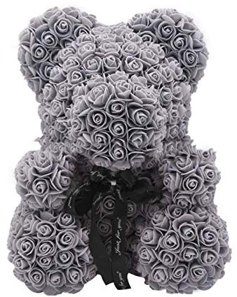 Hamaio - Oso rosa osito 25 cm, rosa eterna, osito rosa Simulado, espuma rosa romántica para cumpleaños, Navidad, San Valentín