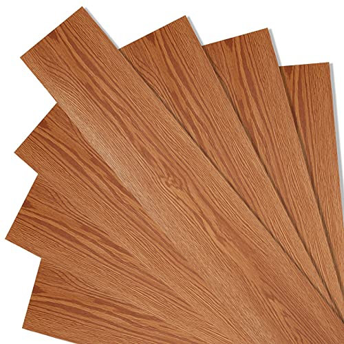 Einfeben - Rivestimento per pavimento autoadesivo vinile laminato, ca. 5 m², antiscivolo, impermeabile, 35 pannelli decorativi per riscaldamento a pavimento, rovere classico caldo (Classic Warm Oak)