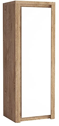 Mirjan24 Kleiderschrank Cylika CI02, Drehtürenschrank mit Kleiderstange, Grifflosem Öffnen, Gedämpfte Gleitschienen, Garderobenschrank, Schrank für Diele & Flur, Schlafzimmer (Ribbeck/Ribbeck + Weiß)