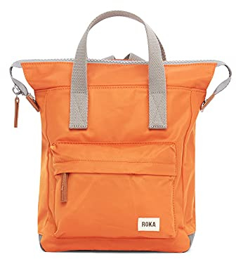 ROKA Bantry Tote Backpack for Women, Men & Kids - Nylon Small Backpack w/Multi Pockets & Adjustable Straps for Work, School, Travel - Burnt Orange