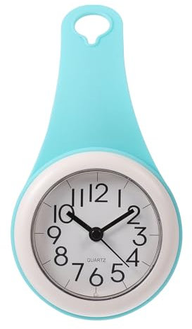 Wanduhr Küchenuhr Badezimmer Wanduhr Home Decor Dusche Uhr mit Saugnapf Blau Badezimmeruhr Dusche Wanduhr Wasserdichte Saugnapf Duschuhr