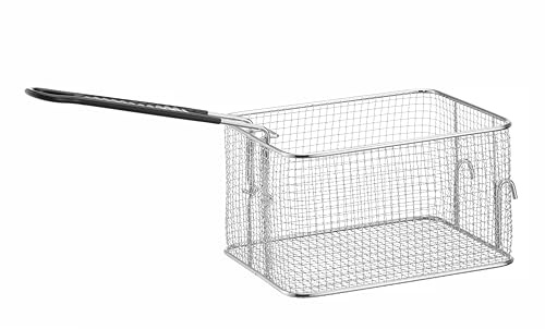 HENDI Panier à Frire, 4L, 208x140x(H)125mm | Compatible avec les friteuses HENDI 215012 et 215029, maille fine, acier inoxydable
