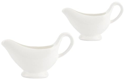 Yardwe Barca Per Salsa in Ceramica 6.5X4 Pollici Contenitore Per Condimenti Set Di 2 Ideale Per Cucina Casa E Ristoranti