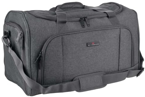 Von Cronshagen Reisetasche Cloud 2.0 | große Reisetasche mit Zwei Tragehenkeln | Weekender mit Schulterriemen | mit Aufsteckfunktion (Anthracite)